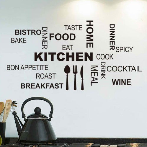 Modern Kitchen Restaurant Vinyl Stickers Decals